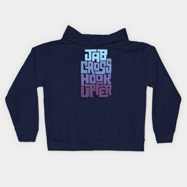 Jab Cross Hook Upper Kids Hoodie by polliadesign